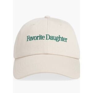 Favorite Daughter Khaki & Emerald Logo Baseball Cap